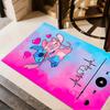 Stitch Angel Space Floor Mat Suitable for Game Room Hallway Playrooms Dormitory Anti-slip Rug Anime Office Decor