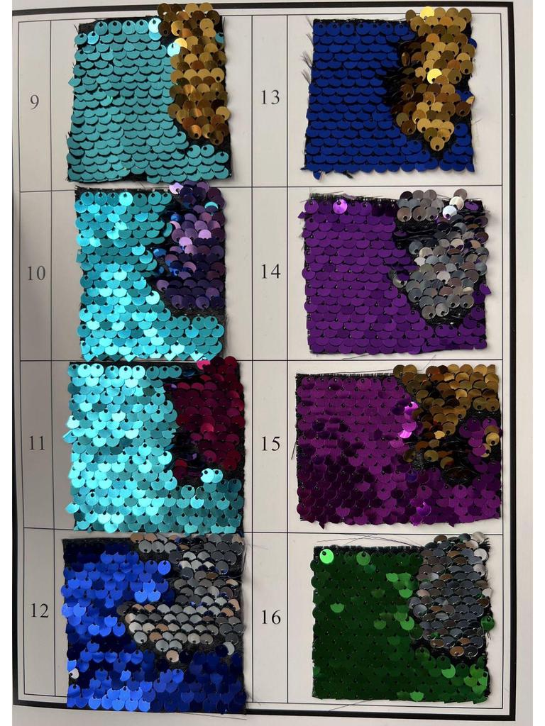 50-Color Double-Sided 5mm Sequin Fabric for Clothing, Luggage, and Wall Decoration