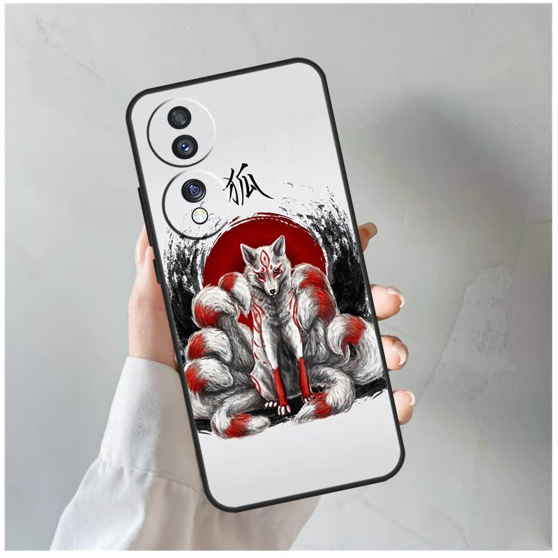 Kitsune Fox Art Case For Honor Magic 6 Pro 50 70 90 Lite Magic 5 Pro X7 X8 X9 X6a X7a X8a X9a X8b X9b Cover