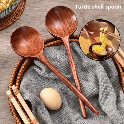 Uzun Saplı Ramen Ahşap Kaşık Japon Mutfağı Pişirme Gereçleri Sofra Takımı Servis Yemek Kaşıkları Ev Büyük Çorba Kepçesi