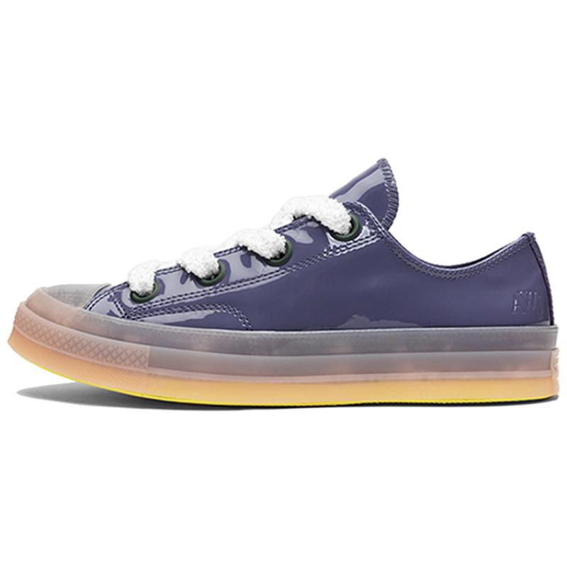 JW Anderson x Converse 1970s Patent Leather Chuck 70 Low Top Vintage Casual Low-Top Board Shoes Unisex Purple