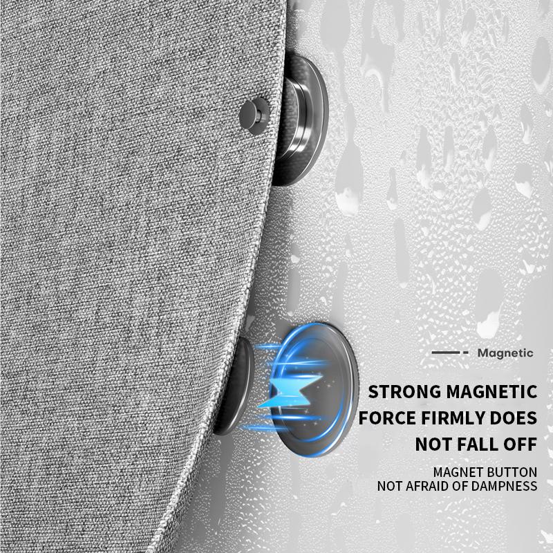 Modna Składana Dwustronna Magnetyczna Zasłona Prysznicowa Gruba Tkanina Wystrój Domu Zasłona Dzieląca Prysznic do Wystroju Łazienki