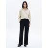 Spring Basic Straight Fit Slacks Black