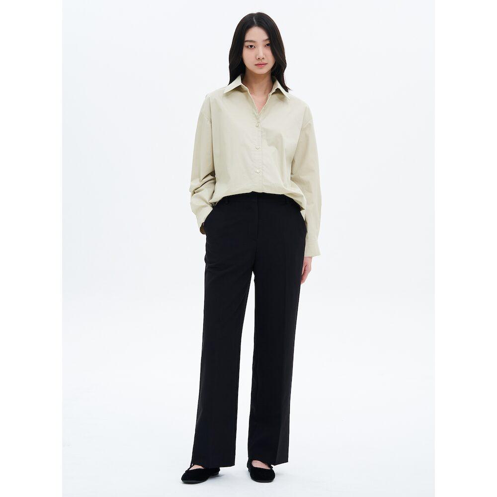 8SECONDS Spring Basic Straight Fit Slacks Black