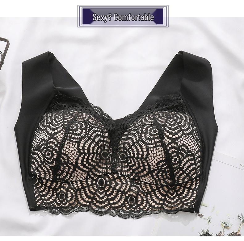 Übergröße Spitze Bügelloser Sport-BH - Große Cup Westenstil