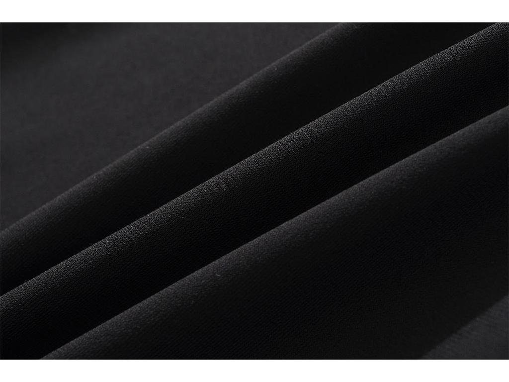 26004 - Stylish Low-Waist Pleated Irregular Black Midi Skirt