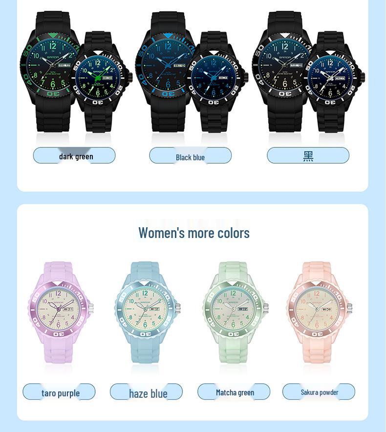 Orologio al Quarzo Luminoso Sanda: Orologio da polso digitale sportivo unisex impermeabile