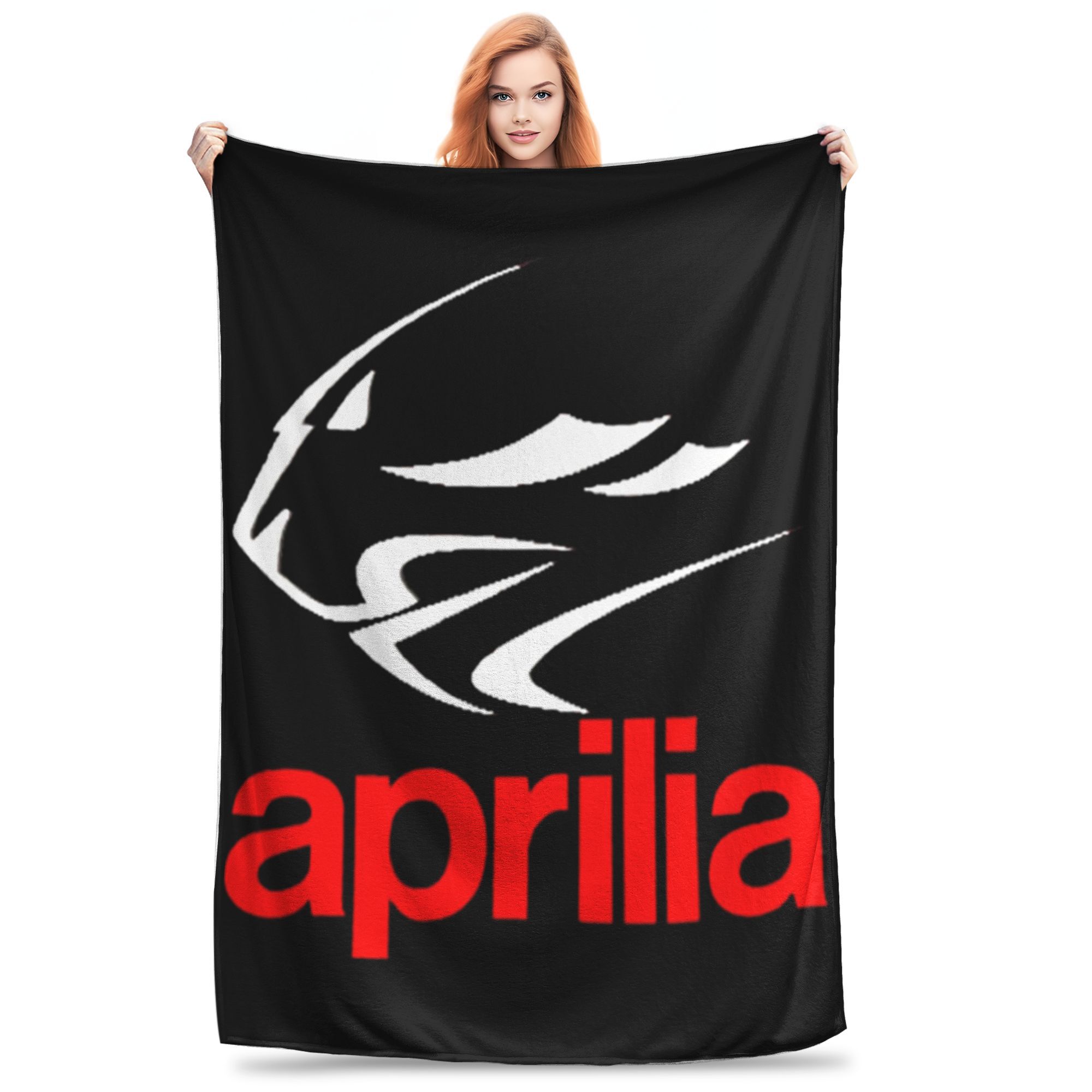 

Flannel Throw Blanket Aprilias Italy Racing Logo Warm Plush Blankets Soft Bedspread for Bed Living room Home Picnic Couch 80x120cm