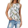 Women's Loose Fashion Casual Vintage Floral Print Crew-neck Sleeveless Summer Vest