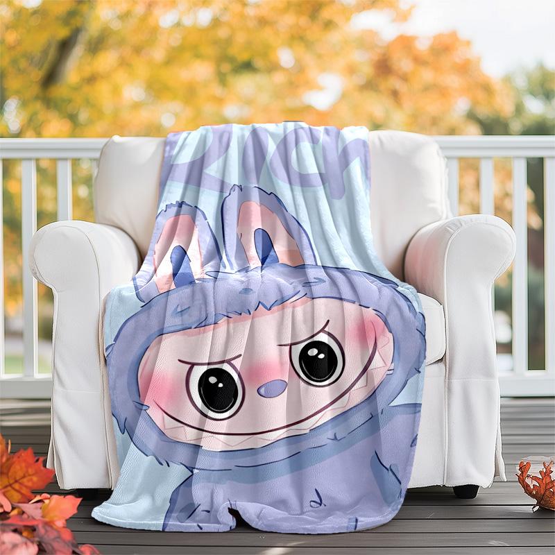 labubu printed throw blanket—lightweight,soft,warm;versatile blanket for all seasons—perfect as &air-conditioning throw,nap blanket