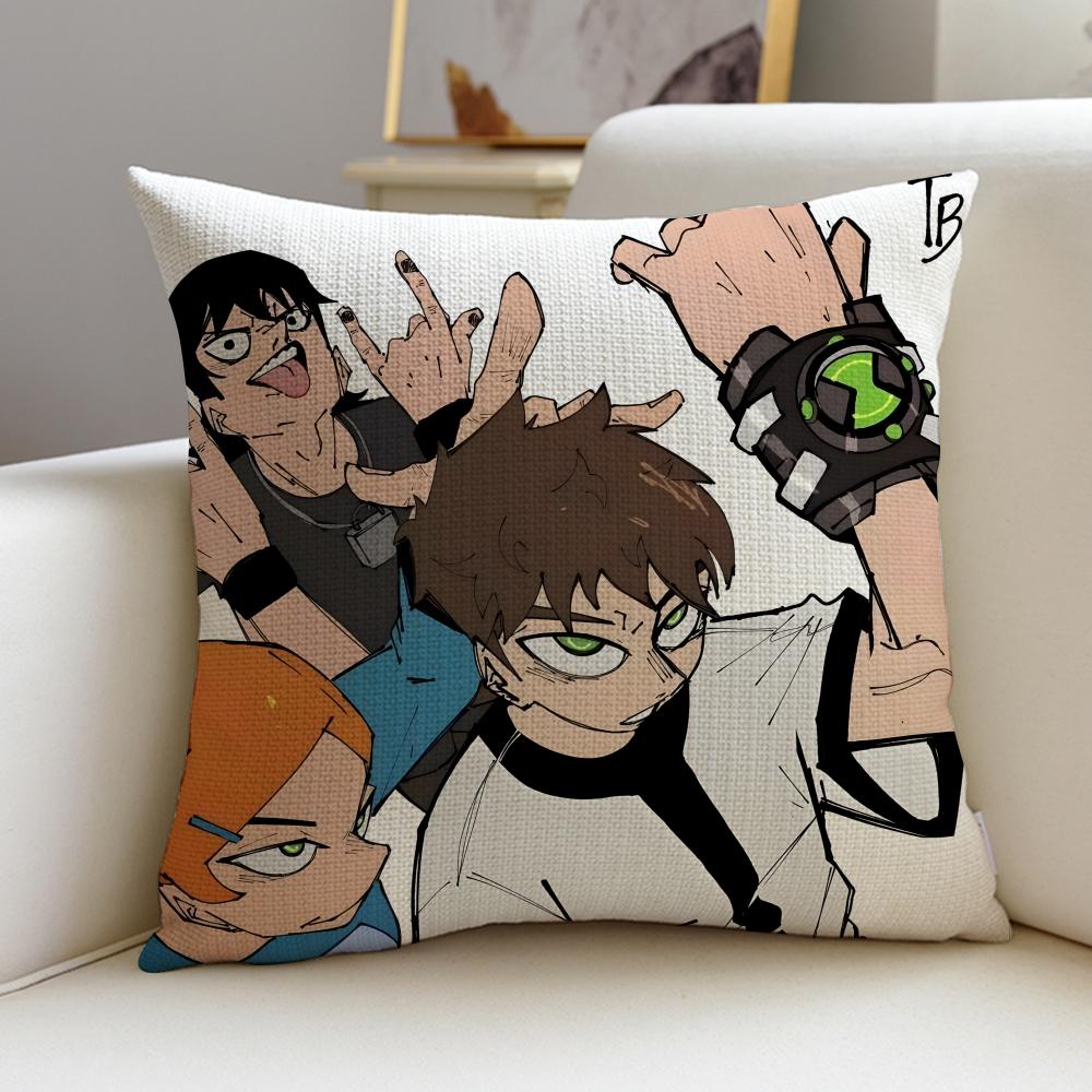 

Heroic BBen10S Cushion Cover Breathable and skinfriendly linen pillowcase square removable and washable cushion 30X30cm