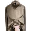Women's Plus Size Fleece Lined Semi-High Collar Sweatshirt for Autumn/Winter