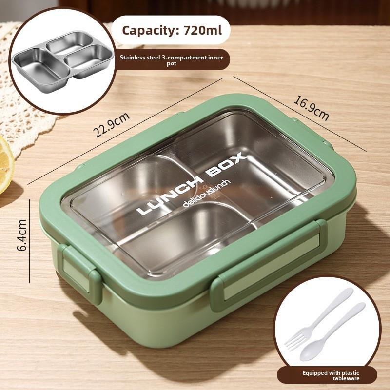 Microwave Safe Lunch Box With Dividers For Office Workers And Students In Nordic Style