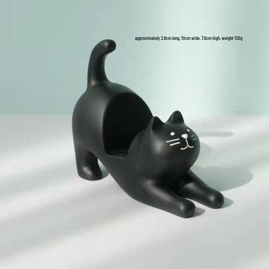 Resin Cat Stretching Phone & Tablet Holder Ornament