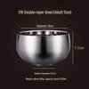 Stainless Steel Double-Layer Bowl with Lid