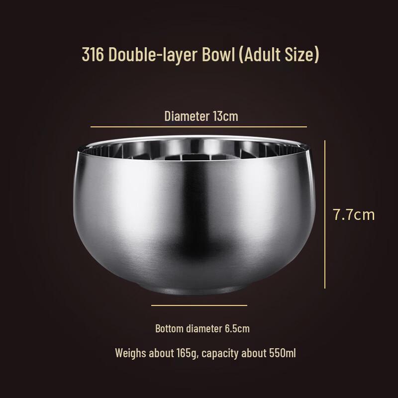 Abay Double-Layer Stainless Steel Bowl