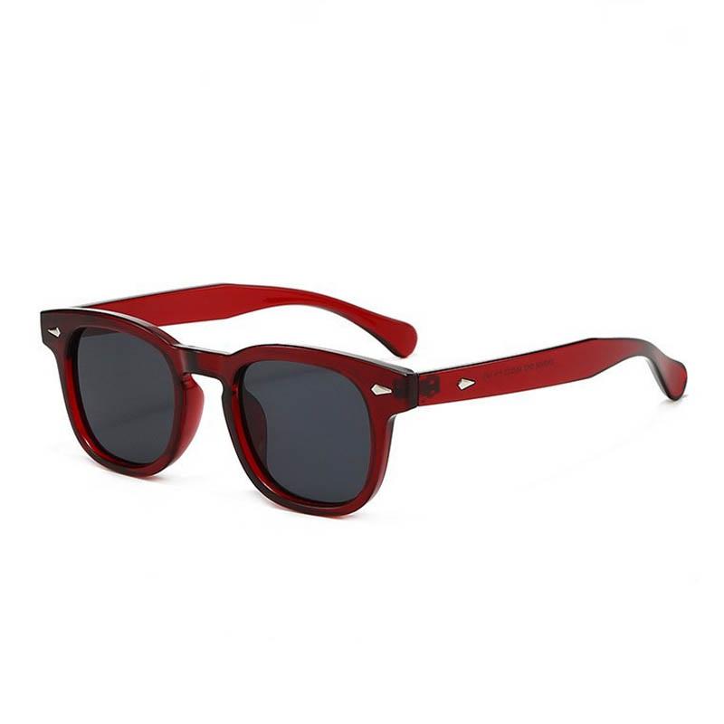 

Retro Fashion Square Frame Rice Grain Classic Versatile Sunglasses Modern Personality Street Style UV Protection Eyewear UV400 красный черный