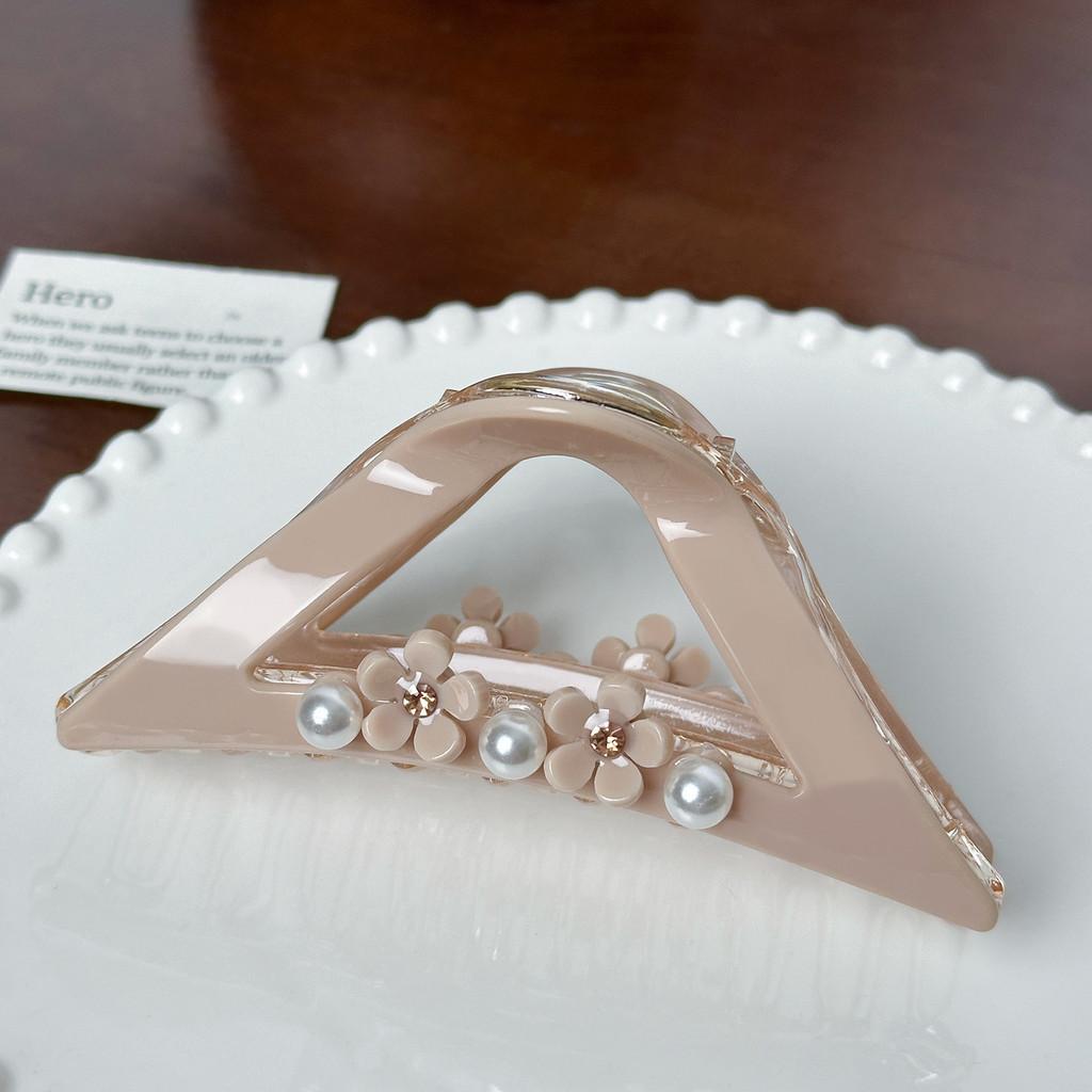 And Pearl Stylish Rhinestone Large Hair Claw Clip Perfect For Elegant Looks And Updos