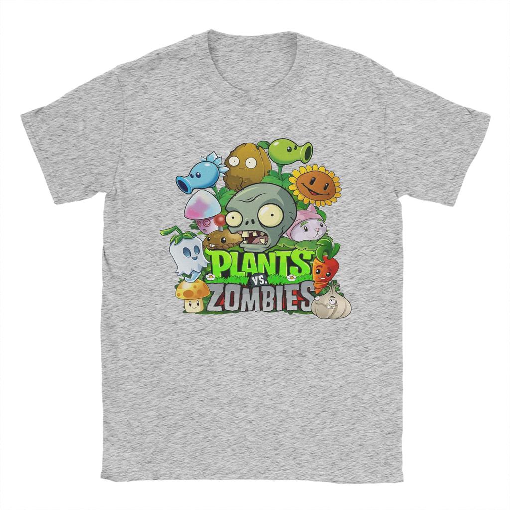 Men's Women's T-Shirt Plants Zombies Leisure Cotton Tee Shirt Short Sleeve T Shirt Crewneck Clothing Plus Size