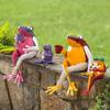 New Wrought Iron Frog Family Garden Stakes - Animal Ornaments for Courtyards and Gardens