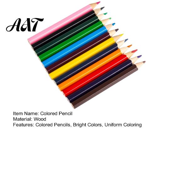 Sketching Pencils for Kindergarten 12PCS Colored Set, with Smooth Wood Barrel, Vibrant Colors Wooden Drawing Set Painting Tools, Coloring Book And Art