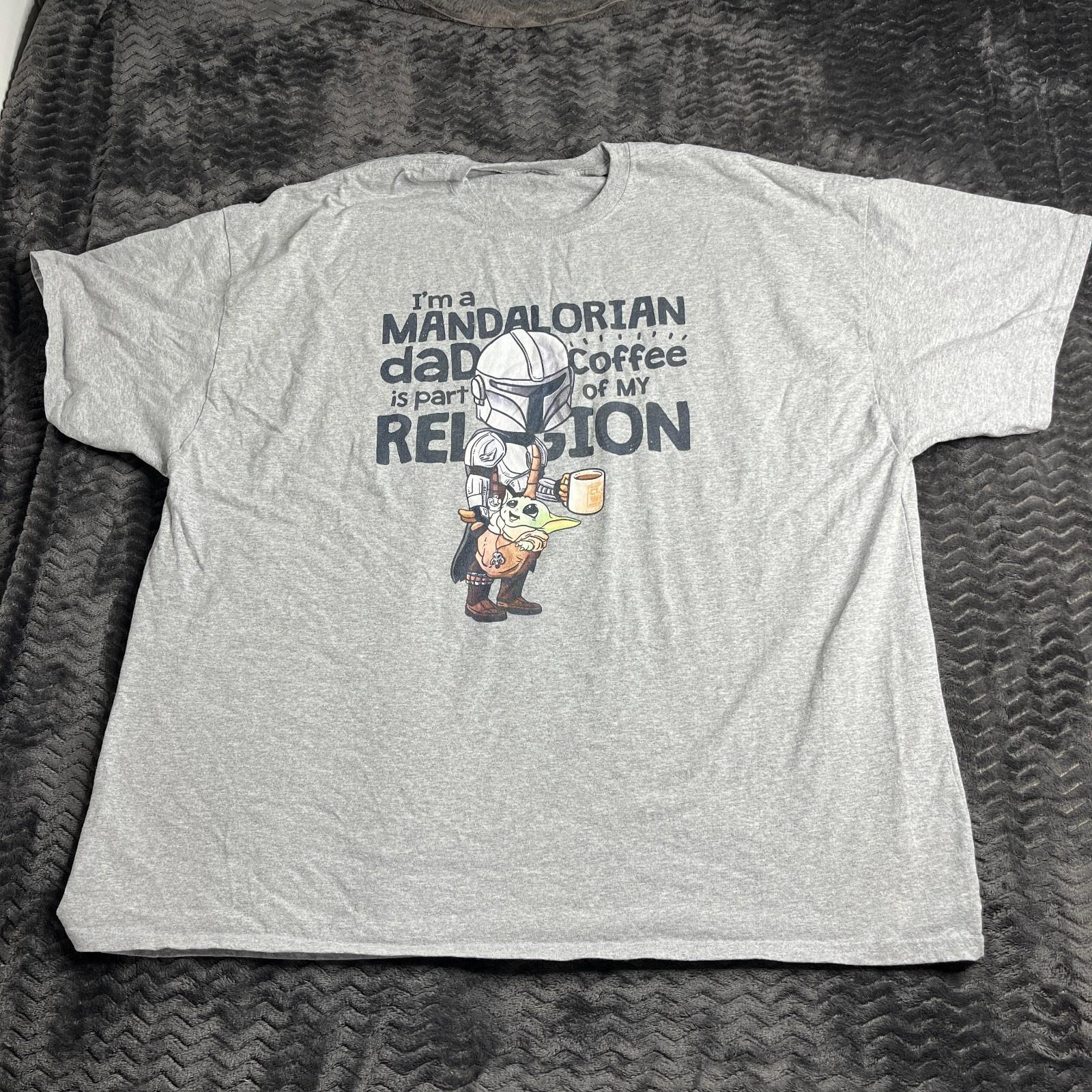 Star Wars The Mandalorian Coffee T-Shirt Size 4XL S