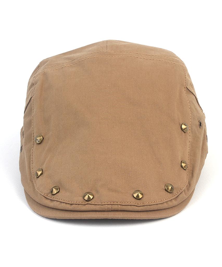 Yunibeosyeolkemiseuteuli Stud Beige Side Belt Hunting Cap