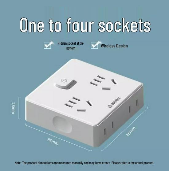 86 Type Wireless Multi-function Socket Adapter Panel Converter