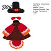 Thanksgiving Holiday Ornament Set 1 Turkey Goose Outfit Porch Costume Outfit with Top Festive Outdoor Clothing Hat And Wings for 23 Inch Statue,