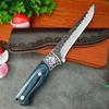 With Cover Kitchen Knives Cook Meat Cleaver Vegetables Slice Fruit Chef Knife Wood Handle Hand Forge Blade Butcher Boning Knife