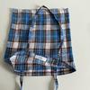 Linen Vintage Blue Check Mini Bag