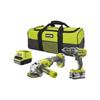 Ryobi 18V Impact Drill-driver Kit - ONE+ 18V Angle Grinder - 1 X 18V 2.0 Ah Battery - 1 X 18V 4.0 Ah Battery - 1 Charg