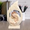 Exquisite Holy Family Figurine Painted Resin Nativity Ornaments Vivid Sacred Hearts Statue  Desktop