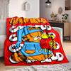 1Pc Garfield'S Cozy Adventure Flannel Blanket, Soft And Comfortable, Casual Warm, Camping Travel, Christmas, Halloween Xmas Gift El127