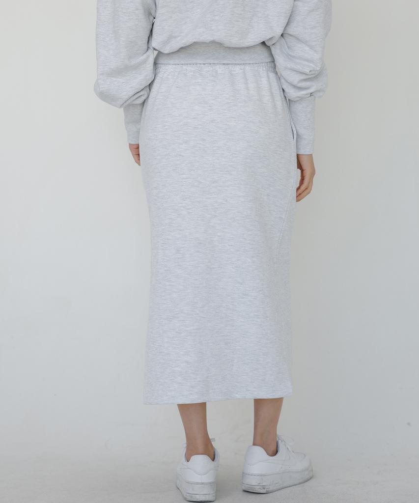 Awesome Studio Women'S Sweat Long Skirt Grey White