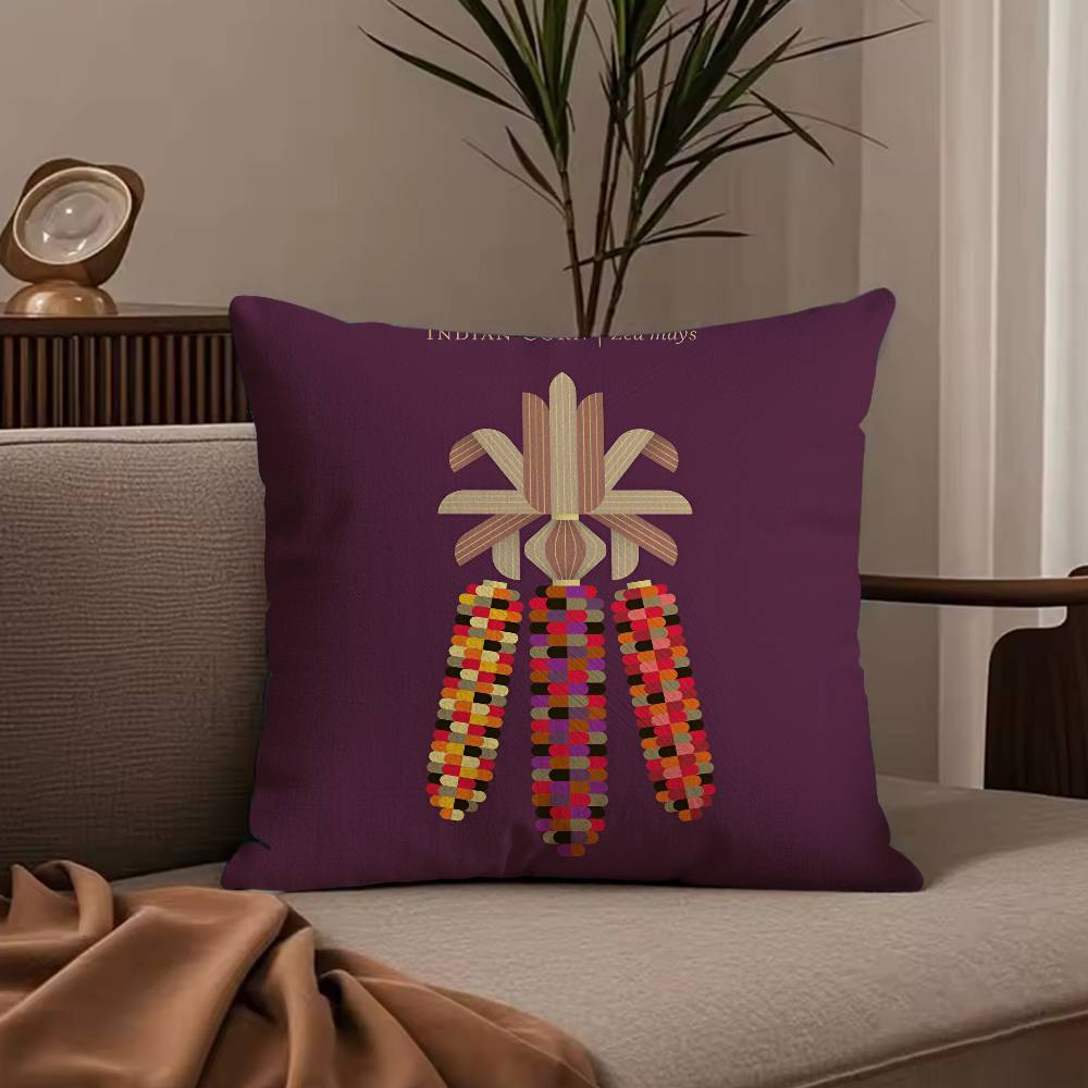 Vegetable Lovely Simple Pillow Case Anti-dustmite Pillowcase Invisible zipper silky short plush Sofa cushion cover