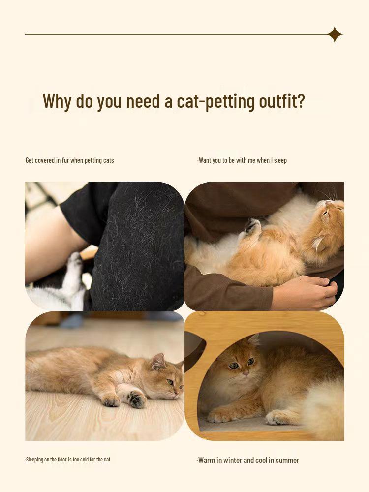 Pet Hair-Resistant Cat Snuggling Apron