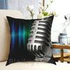 Retro Microphone Pillow Case Printed Home Soft Throw Pillow Symbol Equipment Arts And Entertainment Musical Instrument