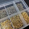 M1.4 M1.6 M2 M2.5 Brass Insert Nut and 304 Stainless Steel Screw Set Heat Hot Melt Thread Knurled Embedment Copper Nut Kit