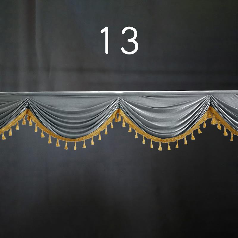 3or1m Event Party Valance Drape Panel Decor Backdrop Curtain Stage Wedding Background Decoration Veil Cloth Wave Curtain Tassel