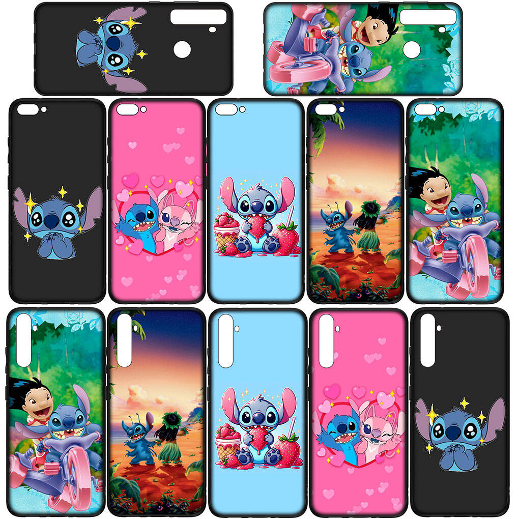 Phone Case for iPhone 17 16 15 Plus X XR Huawei P30 P20 Lite Redmi Note 14 12 11 13 Pro Max OPPO A60 A80 A40 A18 A38 Cartoon Lilo Luxury Stitch Cover