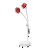 2 Head Infrared Red Heat Light Therapy Phototherapy Lamp 275W 110V Pain Red Light Standing Relief Floor Stand Beauty
