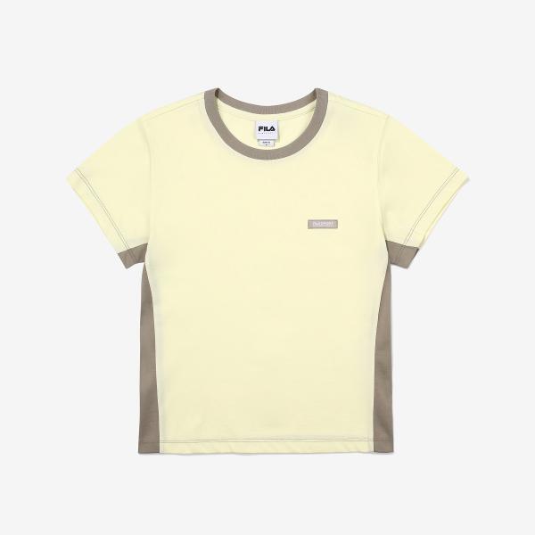 Fila Supima Side Block Short Sleeve Tee LEMON/090