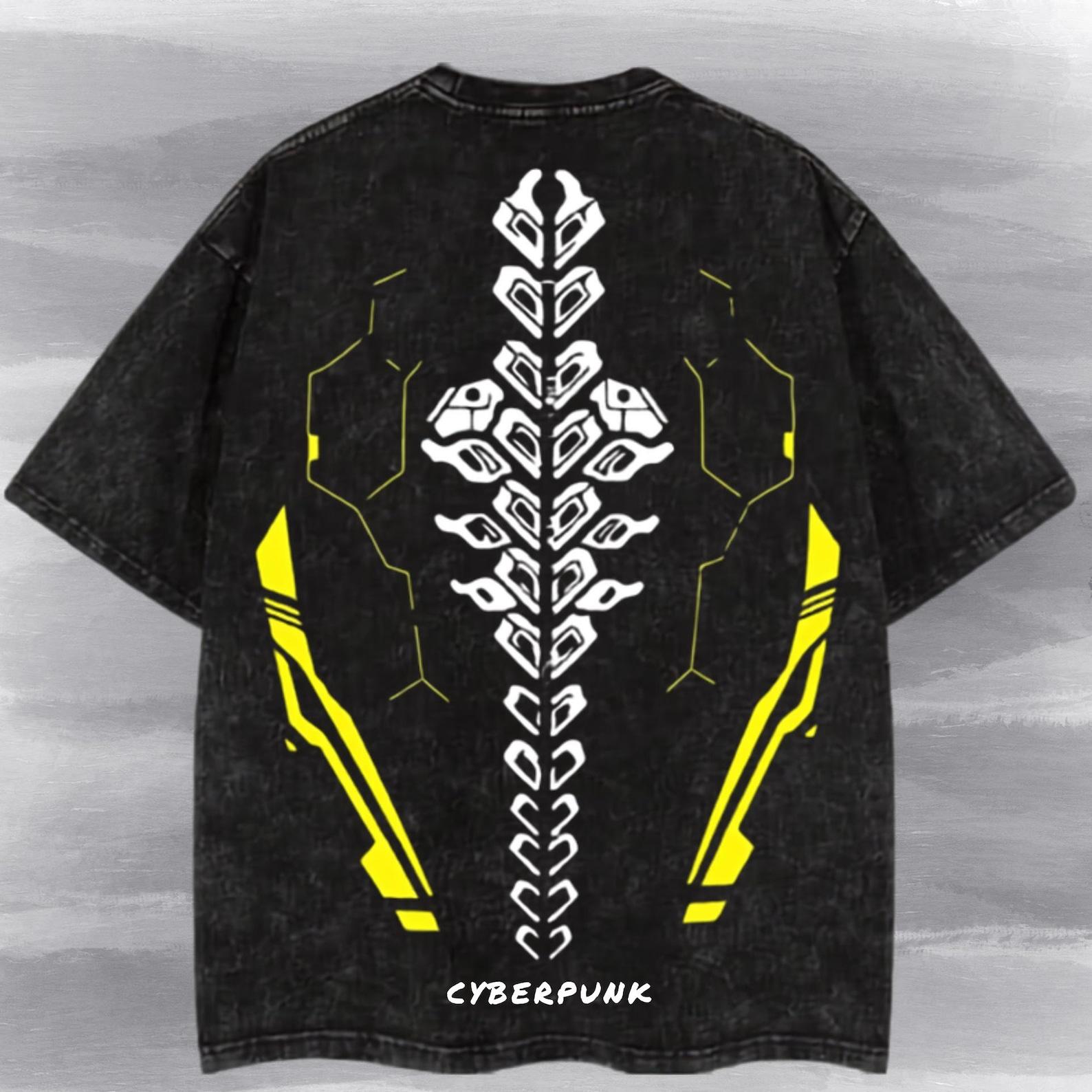 CyberPunk EdgeRunners Vintage Skābes Mazgāts T-krekls