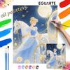 Cinderella Princess Moon Horse Carriage Digital Oil Painting Hand Painting Kit Diy Home Decoration