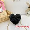 Knot Solid Butterfly Color Heart Shaped Children Crossbody Bag For Daily Use