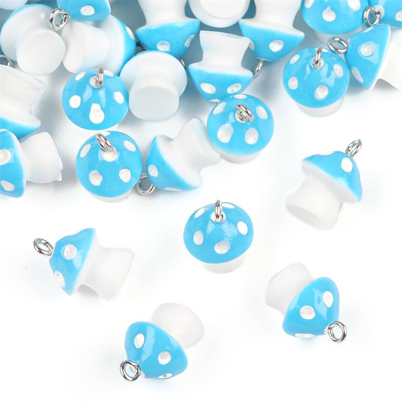 Mushroom Charm Resin Jewelry Components: DIY Pendant, Necklace, Bracelet, Earring, and Hair Accessory Materials