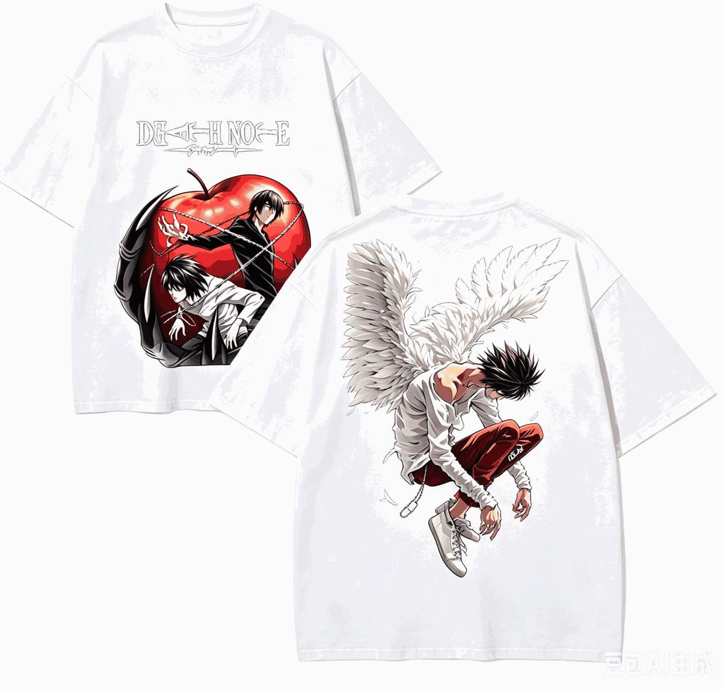 Death Note Anime Lover T-shirt Harajuku Cotton Newest Model High Street Retro Fashion Oversized Unisex hot product Classic soft tee