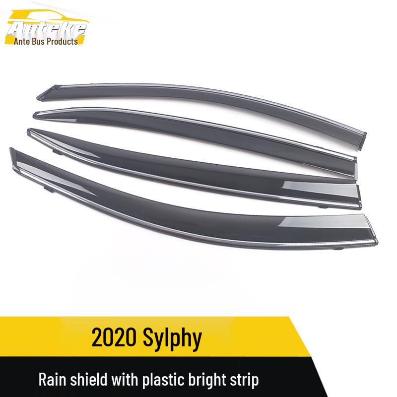 Sylphy Rain Guards & Deflectors with Bright Plastic Trim - Decorate and Protect Your Car (Fits 20 Models)