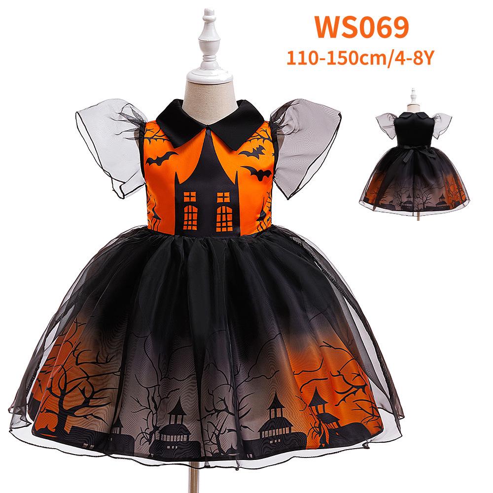 

Хэллоуинское бальное платье, костюм ведьмы для косплея 110cm/4Y